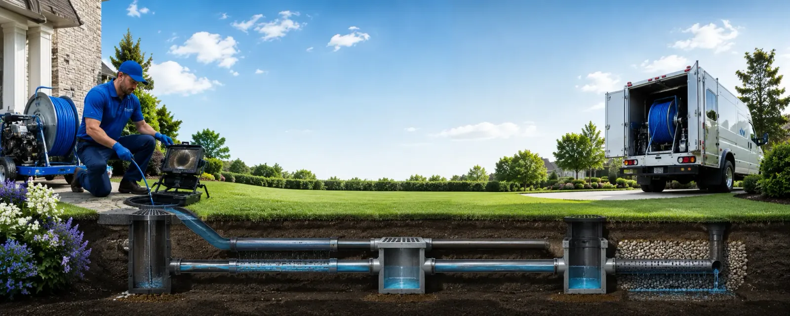 Outdoor drain cleaning information for Dunlo, PA